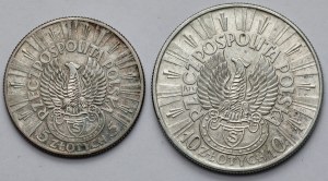 Strzelecki, Piłsudski 5 et 10 zloty 1934 - set (2pcs)