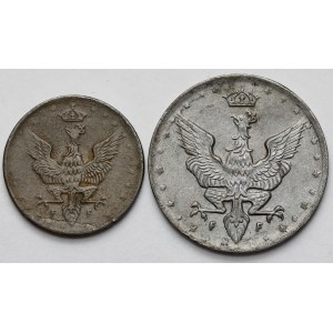 Królestwo Polskie, 5-20 fenigów 1917 - zestaw (2szt)