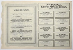 WRZOSOWA Fabryka Portland - Cementu, 10x 100 zł 1932