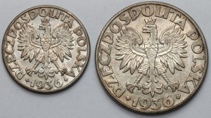 Voilier 2 et 5 or 1936 - set (2pcs)