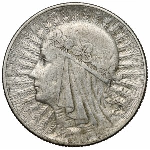 Głowa Kobiety 5 złotych 1932 ze znakiem, Warszawa - rzadkie