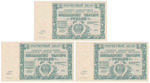 Russie, 50 000 roubles 1921 - set (3pcs)