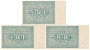 Russie, 50 000 roubles 1921 - set (3pcs)
