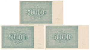 Russie, 50 000 roubles 1921 - set (3pcs)