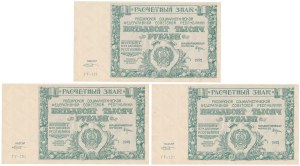 Russie, 50 000 roubles 1921 - set (3pcs)