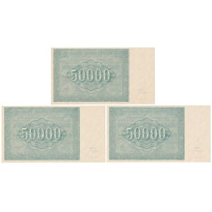 Rosja, 50.000 Rubli 1921 - zestaw (3szt)