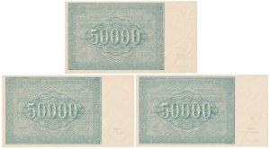 Russie, 50 000 roubles 1921 - set (3pcs)