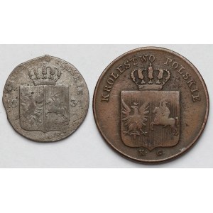 Powstanie Listopadowe, 3-10 groszy 1831 - zestaw (2szt)
