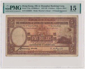 Hong Kong, 5 Dollars 1929