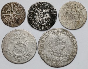Germany, Silver coins (16th-18th centuries) - set (5pcs)