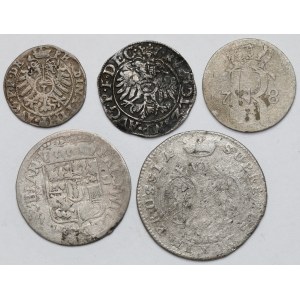 Niemcy, Monety srebrne (XVI-XVIII w.) - zestaw (5szt)