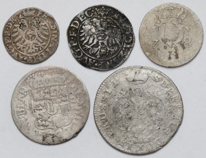 Germany, Silver coins (16th-18th centuries) - set (5pcs)