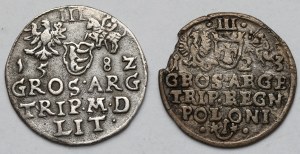 Stefan Batory et Sigismond III Vasa, Troïka Vilnius 1582 et Cracovie 1623 - set (2pcs)