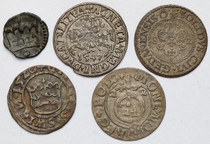 Casimir IV Jagellon - Sigismond III Vasa, du denier au demi-taler - set (5pcs)