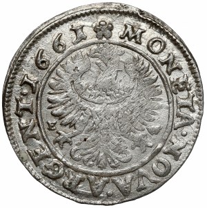 Śląsk, Jerzy III Brzeski, 3 krajcary 1661 EW, Brzeg