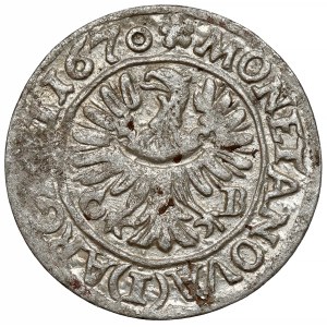 Śląsk, Chrystian wołowski, 1 krajcar 1670 CB, Brzeg