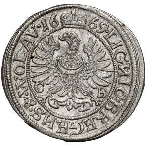 Śląsk, Chrystian Wołowski, 3 krajcary 1669 CB, Brzeg