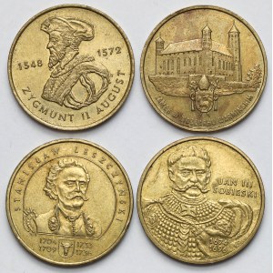 2 złote 1996-2003 - w tym Zygmunt II August - zestaw (4szt)