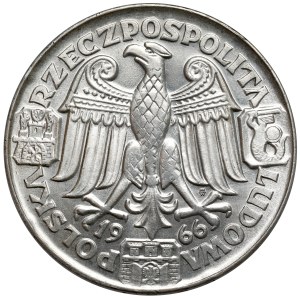 Próba SREBRO 100 złotych 1966 Mieszko i Dąbrówka - głowy