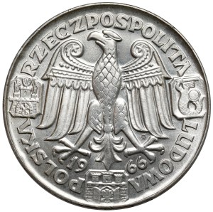 Sample SILVER 100 gold 1966 Mieszko and Dabrowka - heads.