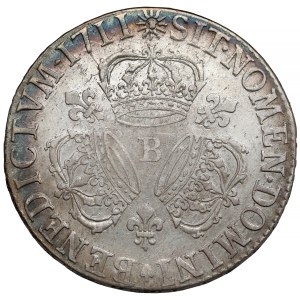 Francja, Ludwik XIV, Ecu 1711-B, Rouen