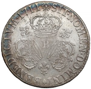 France, Louis XIV, Ecu 1711-B, Rouen