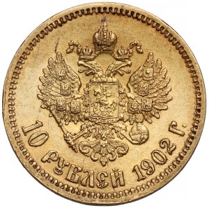 Russia, Nicholas II, 10 rubles 1902 AP, St. Petersburg