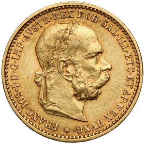 Austria, Franz Joseph I, 10 crowns 1896