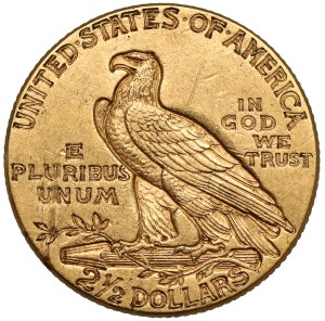 USA, 2-1/2 dollars 1913, Philadelphie - Tête d'Indien