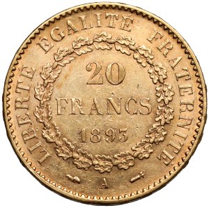 France, 20 francs 1893-A, Paris