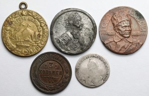 Russie, pièces et médaillons - set (5pcs)