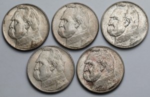 Pilsudski 10 zloty 1936 - package (5pcs)