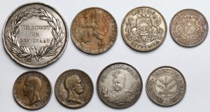 Pièces et médailles mondiales en ARGENT - set (8pcs)