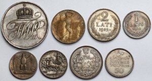Pièces et médailles mondiales en ARGENT - set (8pcs)