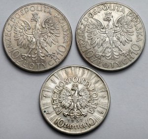 10 or 1932-1937 - set (3pcs)