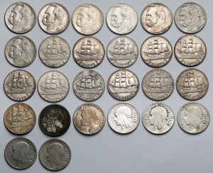 2 Or 1932-1936 Tête, Pilsudski et voilier (26pcs)