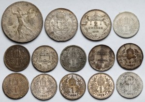 Austria SILVER coins - set (14pcs)