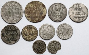 Silésie, Wrocław et Prusse, set de pièces 17-18ème siècle (10pcs)
