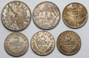 Austria SILVER coins - set (6pcs)