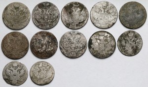5 i 10 groszy 1818-1840 - zestaw (12szt)