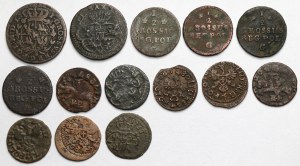 Royal Poland, pièces de monnaie en cuivre - set (14pcs)