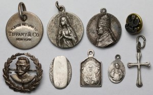 Religious and other medallions - set (9pcs)
