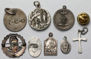 Religious and other medallions - set (9pcs)