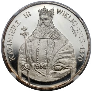 Próba SREBRO 1.000 złotych 1987 Kazimierz III Wielki - półpostać