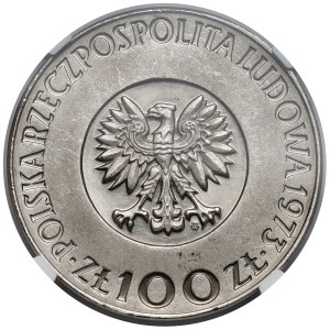 Próba NIKIEL 100 złotych 1973 Mikołaj Kopernik - krótsze włosy
