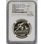 Próba SREBRO 200 złotych 1980 Lake Placid - narciarz - ze zniczem