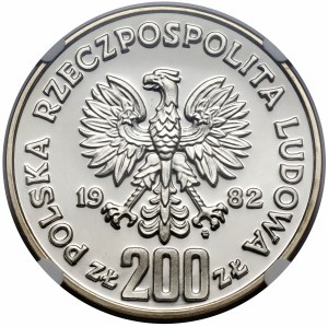 Sample SILVER 200 gold 1982 XII World Cup - Espana - left