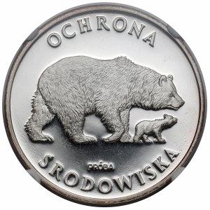 Próba SREBRO 100 złotych 1983 Niedźwiedzie