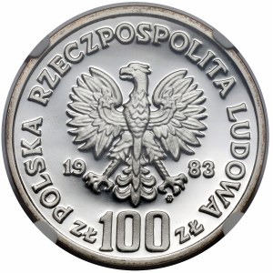 Próba SREBRO 100 złotych 1983 Niedźwiedzie