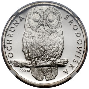 Próba SREBRO 1.000 złotych 1986 Sowa